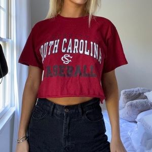 University of South Carolina Baseball Crop top